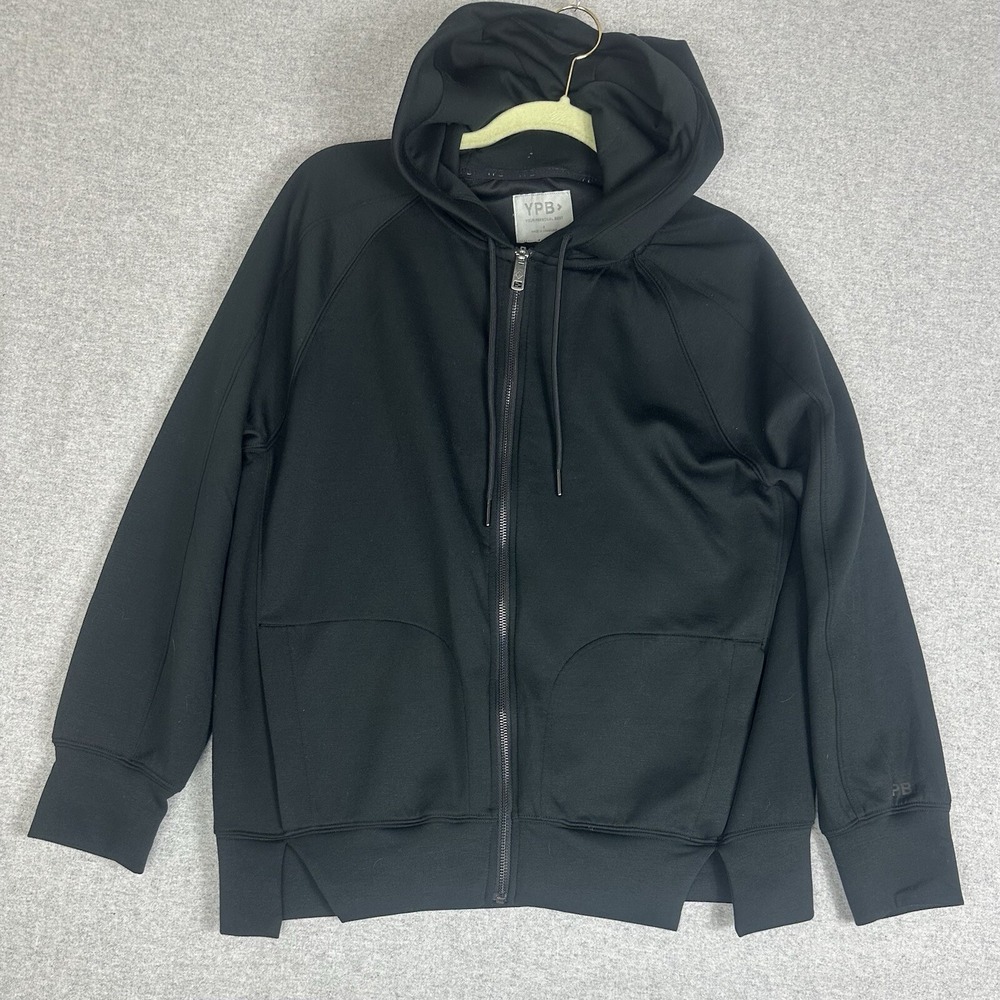 Abercrombie Fitch YPB Full Zip Hoodie Small Black Neoknit Jacket‎ Pocket